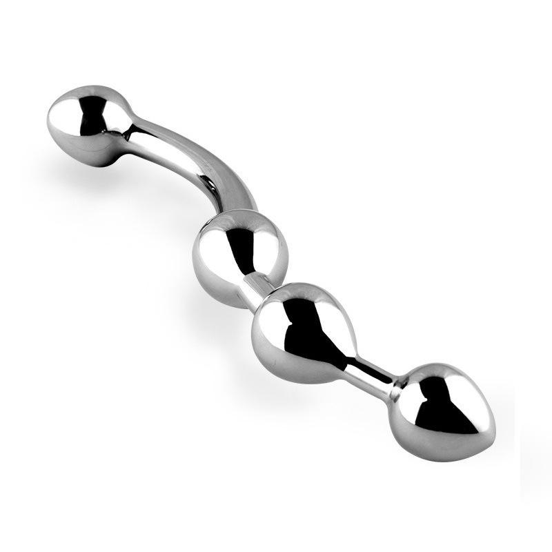 Stainless Steel Prostate Massager for Men and Women Masturbation Stick Back Court Bolt Butt Plug Adult Sex Product Toy