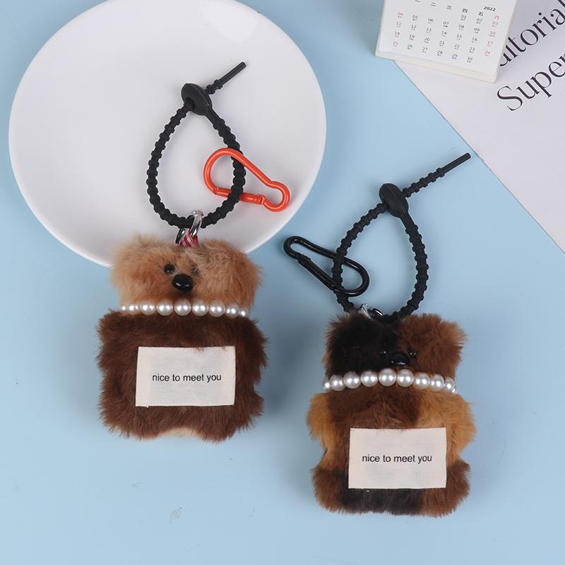 

Adorable Bear Keychain Cute Keyring Simple Elegant Cell Phone Anti-Lost Lanyard Ornament Perfect Gift For Friend Family Couples