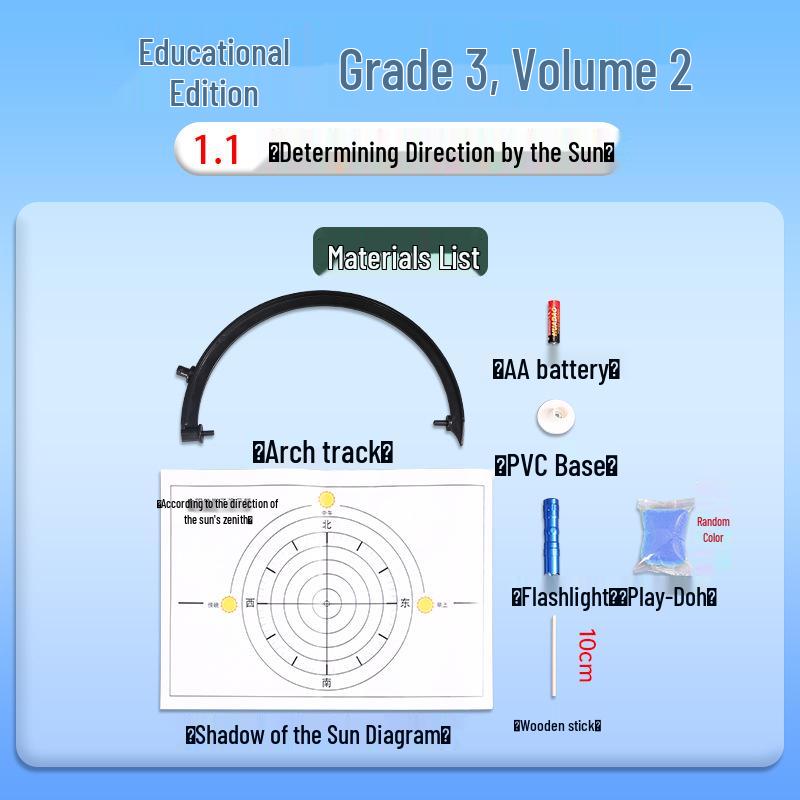 Third Grade Science Experiment Kit: Sun Direction Tools