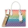 Mirella Gold Hardware Coated Canvas Tote Bag Tote Bag Shopping Bag Shoulder Crossbody Handbag Small Women's Rainbow Color
