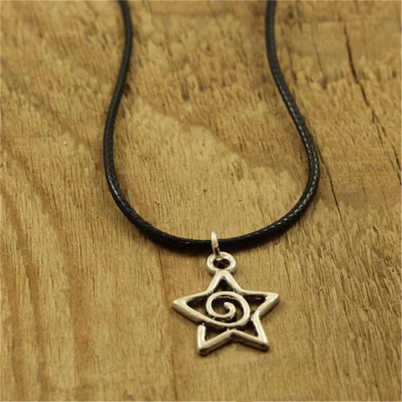Fashion Antique Silver Color Star Swirl Pendant Necklace for Women Cute Star Jewelry Party Gifts