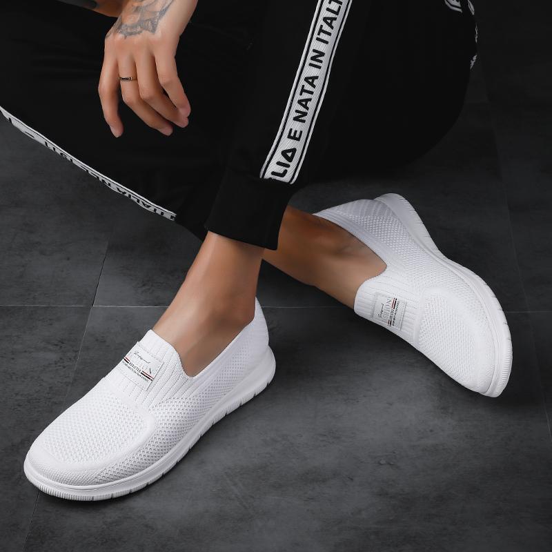 Men Sneakers Elevator Shoes Height Increase Shoes Height Increase Insole 5CM Heightening Sport Black White Casual Loafer Fashion