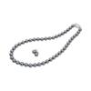 Shell Pearl Pierced Jewelry Case Silicone Included Silver [Sakiya] Necklace, White, 8mm, 42cm, 40cm, 45cm, Set, High-end Version, Earrings, Earrings,