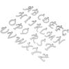 26Pcs DIY Letter Pendant HandMade Necklace Bracelets Jewelry Crafts Accessories(Stainless Steel Color 26Pcs Bag )