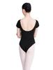 Daydance Adult Ballet Gymnastics Ballet Practice Dance Short Size Height Women's Leotard, Wear, Wear, Cotton, Wear, Black, Sleeve, 2XL, 170-175cm