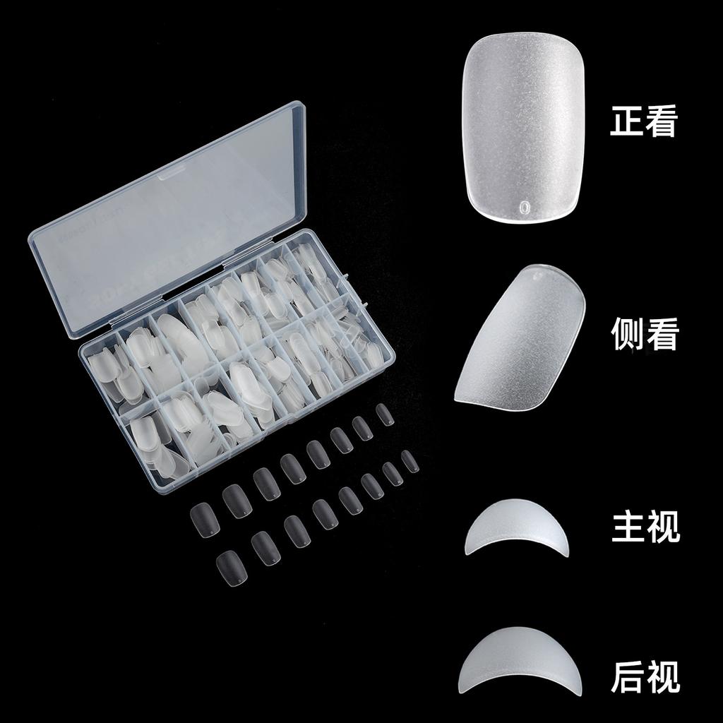 Wearing Nail Pieces Box Matte Transparent Nail Pieces 420 Pieces Manual Wearing Nail Pieces Special for Wearing Nail Pieces