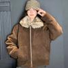 Cotton Clothes Women's Winter New Retro European and American Style Lapel Neck Padded Cotton Thickened Small Jacket Cotton Coat Trendy