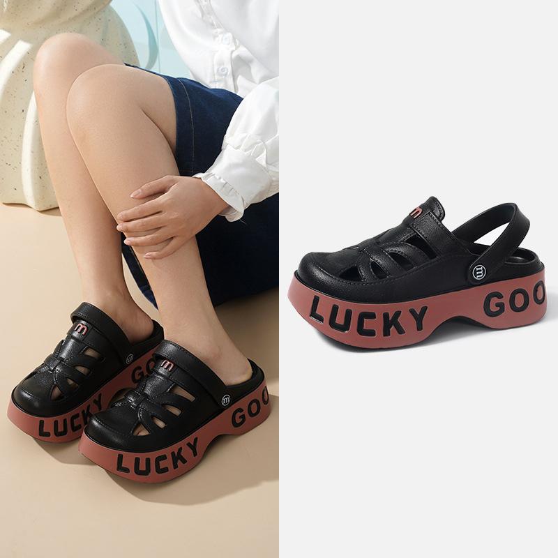 

Fashion Smile Women s Sandals Popular Casual Slip-on Cave Shoes Summer New Soft-bottomed Comfortable Beach Sandals Thick-soled Slippers 36-37