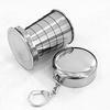 Taza Plegable de Acero Inoxidable Taza de Viaje Plegable con Llavero Taza Portátil para Beber al Aire Libre para Acampar Senderismo Pesca Uso