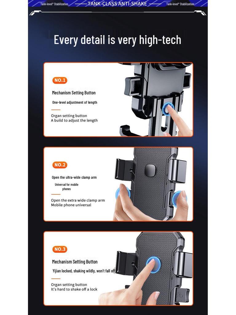 Soporte Universal Plegable Grande a Prueba de Golpes para Teléfono de Coche con Ventosa para Coches y Camiones
