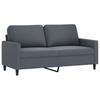 Vidaxl 2-Seater Sofa, Dark Grey, 140 Cm, Upholstered In Velvet