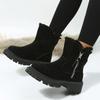 2025Thick Plush Snow Boots Women Faux Suede Non-slip Winter Boots Woman Keep Warm Cotton Padded Shoes Platform Ankle Booties