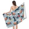 Süßer Dackel Hund Strandtuch Schnelltrocknend Kawaii Welpe Haustier Badetuch Sandfest Schwimmbad Handtücher für Reise Camping Yoga Sport