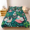 Sloth Bed Linen 135 x 200 cm Cartoon Animal Sloth Duvet Cover Microfibre Printed Bedding Sets Duvet Cover with Zip