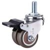 4Pcs 2 inch Heavy Duty Swivel Stem Rubber Caster Wheels M12 x 25mm Locking Casters Replacement Casters for Furniture