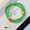 6Mm High Quality Ice-Permeable Imperial Green Natural Green Chalcedony Chalcedony Design Clavicle Chain Necklace