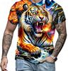 Tiger 3D Printed Sports Fast Drying Breathable Men's Outdoor Street T-shirt