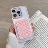 3D Suction Cup Candy Color Case For iPhone 16E 16 15 14 13 12 11 Pro Max Plus Airbag Transparent Shockproof Back Bumper Cover