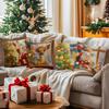 45X45Cm Christmas Theme Pillowcase Bedroom Sofa Cushion Cover 100% Polyester Living Room Cushion Pillowcase Home Decor