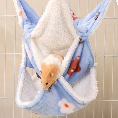 Creative Flannel Hamster Hammock Rodent Hamster Bed House Three-tiered Suspensibility Hammock