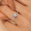 Elegant Bright Finger Rings for Women Gorgeous Wedding Engagement Eternal Promise Jewelry Trendy Simple Chic Accessories