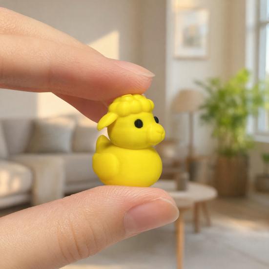 3D Printed Duck Figurine, Funny Cat/Dog/Lamb Duck Statue, Cute Animal Desktop Ornament for Office, Home Decor, Car Dashboard Accessory