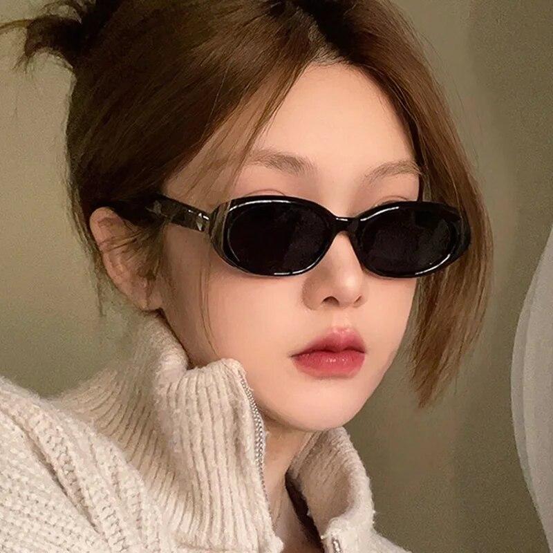 Gafas de sol ovaladas Vintage para mujer, nueva moda, montura de Color caramelo, gafas de protección UV400 de diseñador de lujo a la moda