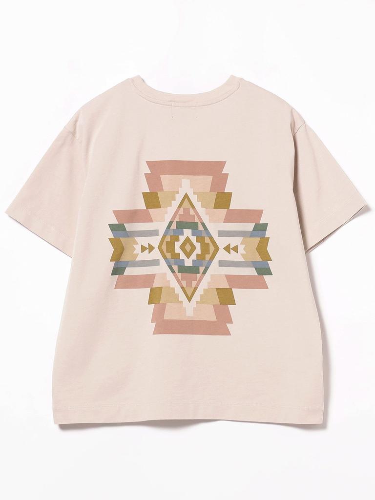 B:MING LIFE STORE by BEAMS S/S TEE PENDLETON Back Print T-Shirt Women's Blue One Size