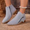 Women Boots Autumn/winter Side Ankle Boots Female Low Heel Low Tube Student College Style Women Shoes Comfortable Outdoor Shoes