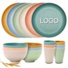 Wheat Straw Reusable Cutlery & Tableware Set: Dishwasher & Microwave Safe