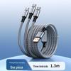 2m Multi-functional 3-in-1 Fast Charging Cable: USB-C & Android Compatible Charger