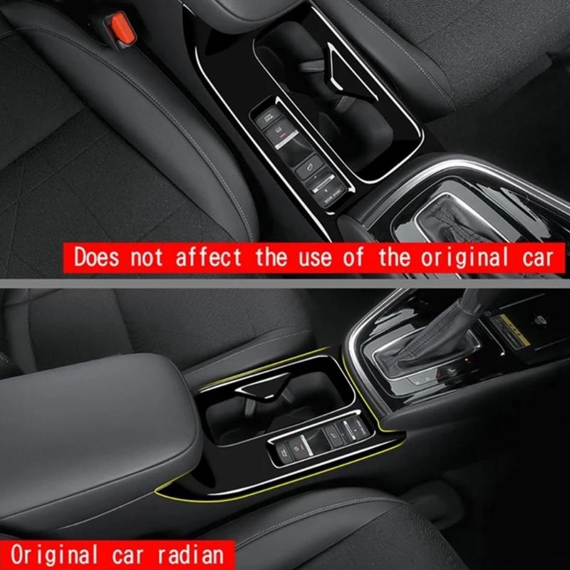 High Strength Plastic Adhesive Cup Holder Frame Decoration Trim Stickers for HRV Vezel 2021-2022 Right Hand Drive Models