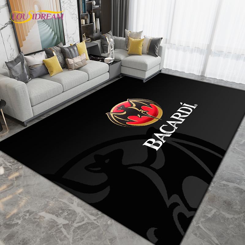Bacardi Rum Area Rug Large Carpets Rugs for Living Room Bedroom Bedside Kids Room Decoration,Kitchen Bathroom Anti-slip Mat Gift