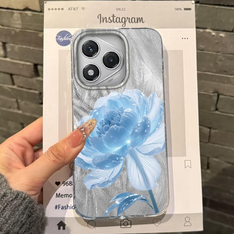 

Luxury Blue Flower Girls Women Case For Honor 400 Pro X9c Magic7 Magic6 200 Lite Smart X9a X8a X8b X8c X7c X6c X8 Fundas Cover Honor X9c