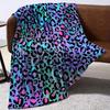 Farbe Leopardenmuster Digitaldruck Decke Damen Erwachsene Flanelldecke Wildleder-Muster Bett Sofa Decke