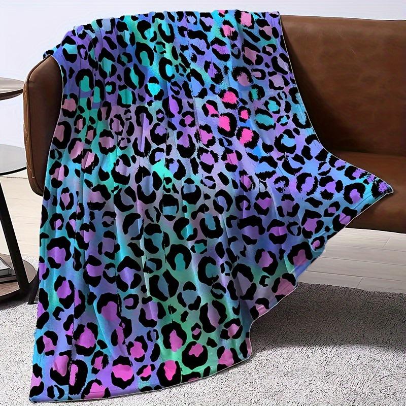 Farbe Leopardenmuster Digitaldruck Decke Damen Erwachsene Flanelldecke Wildleder-Muster Bett Sofa Decke