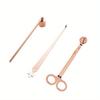 3Pcs Stainless Steel Candle Tool Set Wick Trimmer Snuffer Dipper Cutter Extinguishing Hook Candle Accessory for Home