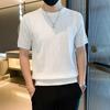 Men's Summer Ice Silk Slimming Round Neck Half Sleeve T-shirt