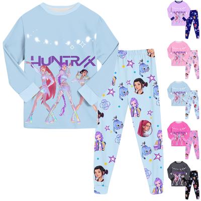 Children's Fashion Suit Skirt Round Neck Long Sleeve Top Pants