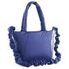 Puma Solid Color Minimalist Versatile Silver Logo Zipper Closure Fabric Tote Bag Women Tote Bags Violet 091444-02