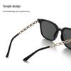 Unisex Fashion Square Sunglasses with Chain Temples