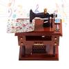 Mini Sewing Machine Music Box Hand-Crank Decoration Music Box Retro Aesthetic Sewing Machine Decoration Gift For Wedding Party