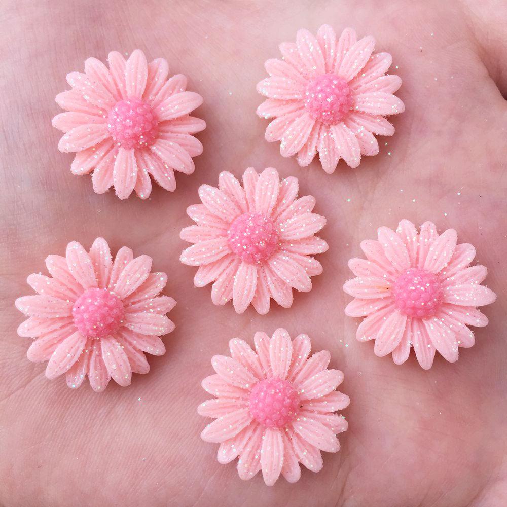 

Flatback Rhinestone Набор цветов из смолы для декора, рукоделия, скрапбукинга. 20 мм, 20 штук розовый