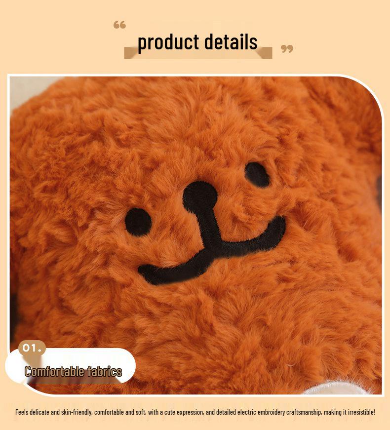 Cheerful Puppy Plush Toy - Good Luck Dog Heart Pillow Companion