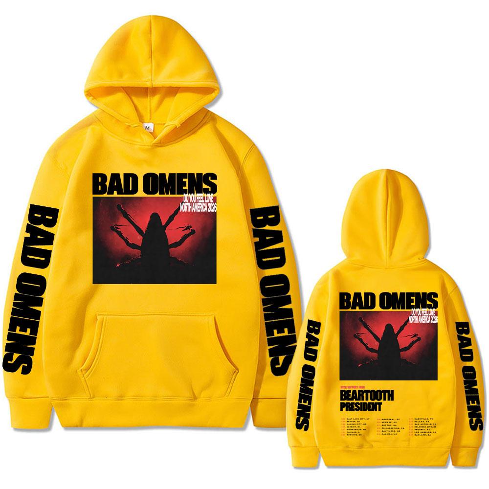 Rock Band Bad Omens Do You Feel Love Tour  Hoodie Men Women Vintage Oversized Sweatshirt Male Hip Hop Gothic Punk Streetwear