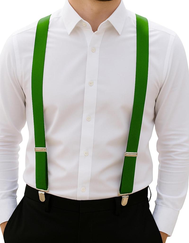 Y-Shaped Adjustable Elastic Suspenders with Strong Clips for Parties