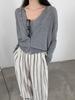 Lu Xi Japanese Retro Linen Striped Wide-Leg Pants - Spring 2026