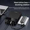 EU Stecker 3,5 Zoll 2,5 Zoll Externes Festplattengehäuse Tragbarer SDD Multi-Port Hub USB 3.0 zu SATA Festplatten-Dockingstation 20T