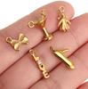 3Pcs Lipstick/Martini Wineglass/Ballet Girl Charm Fashion Stainless Steel Pendant DIY Exquisite Necklace Bracelet Jewelry Making