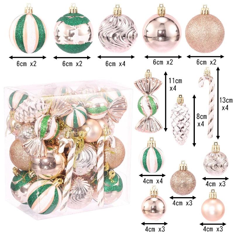 11/11pcs Christmas Ball Ornaments Special-shaped Christmas Tree Party Decoration New Christmas Spheres Pendant Short Snail Set